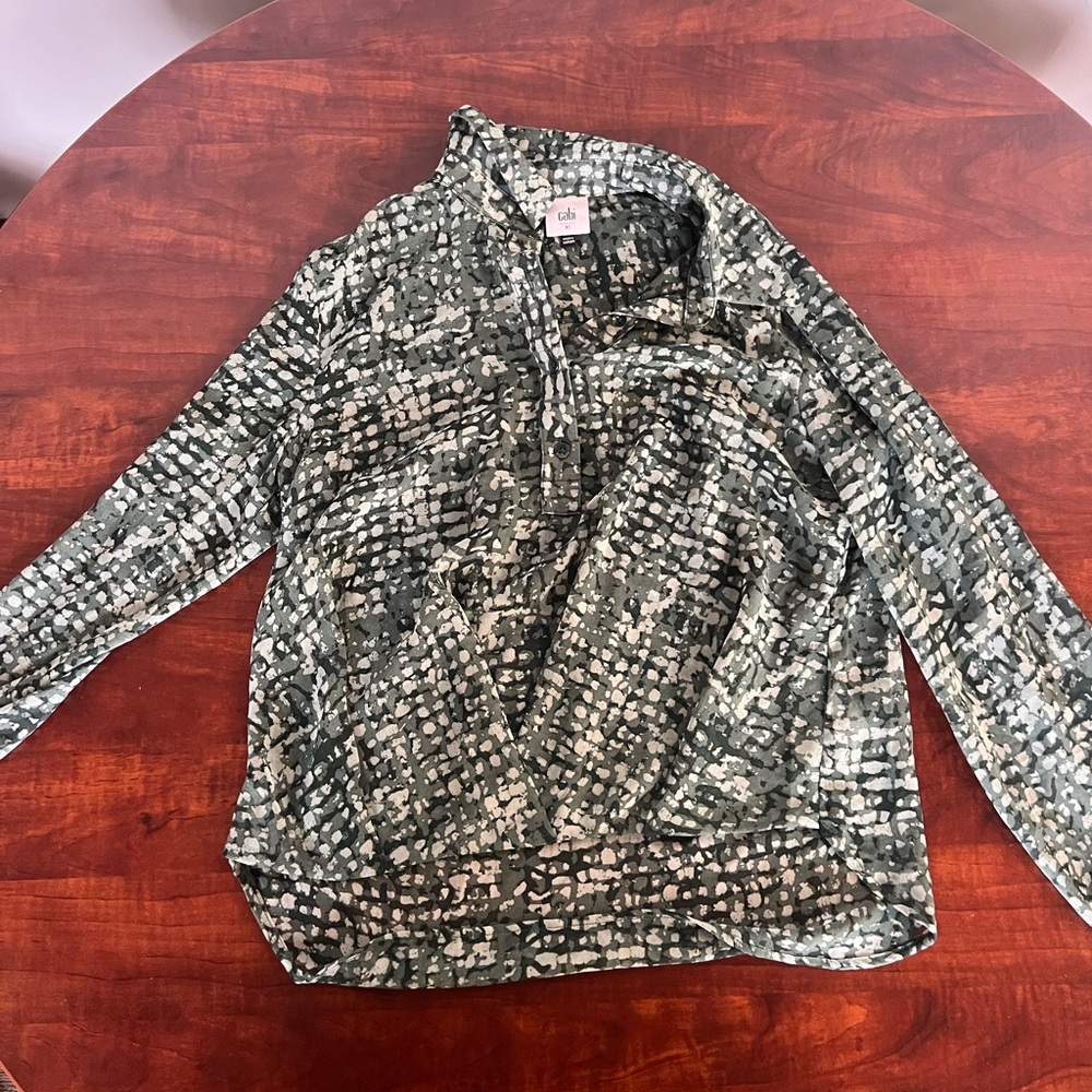 Calvin Klein Green and White Casual Shirt